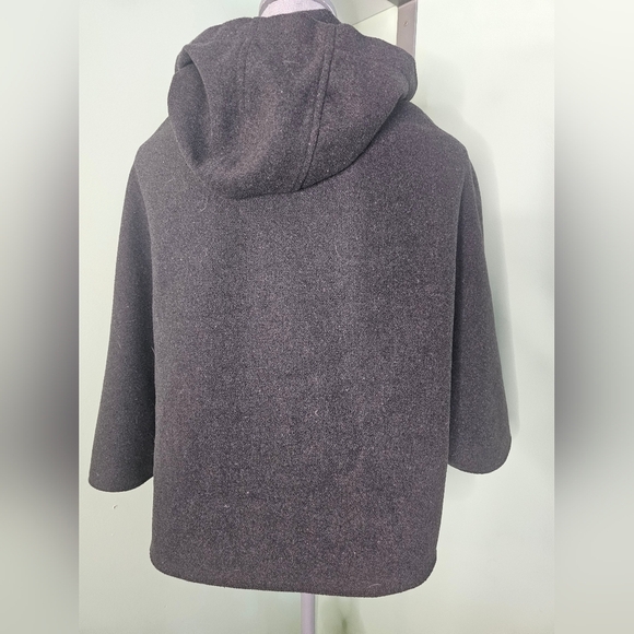 Car Seat Poncho Cape for Kids, Wool Blend Girls Dress Coat with Hoodie 10T - Picture 2 of 5